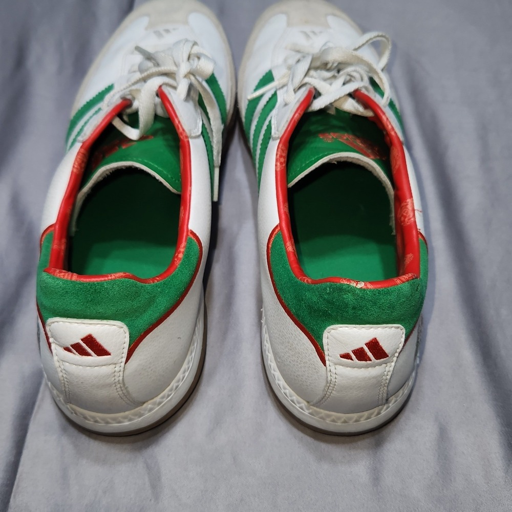 Adidas Samba OG Mexico White Green Red Gum Sole Soccer Sneakers HQ7036 Size 12 - Picture 4 of 11
